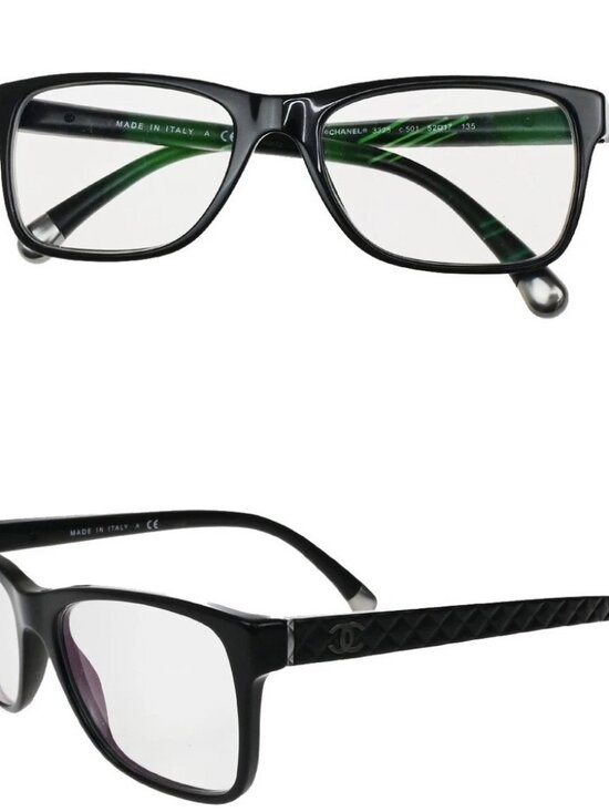 CHANEL CC Logo Matelasse Glasses Eye Wear Plastic Plastic BK 3325 Italy 05RL098 main image 12